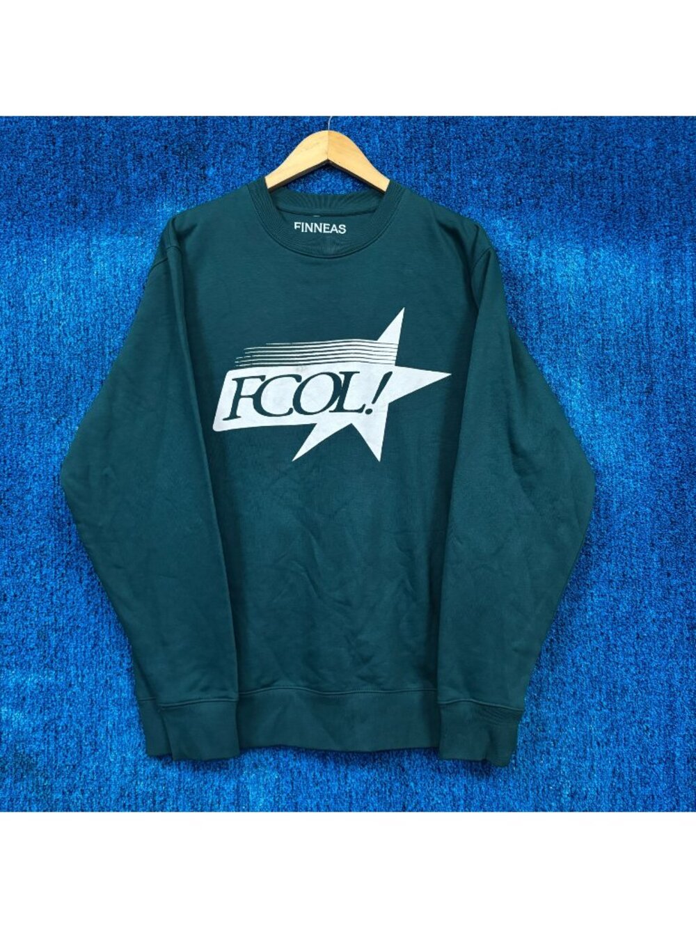 Finneas Fcol Rock Green Crewneck Sweater Size Large